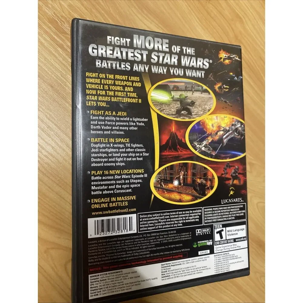 PC Computer STAR WARS Battlefront II 2 Box Game Battle Front 4 Disc With Manual